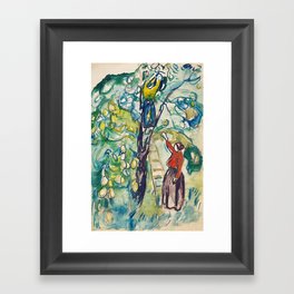 Edvard Munch - Woman Picking Fruit (Kvinner høster frukt) Framed Art Print