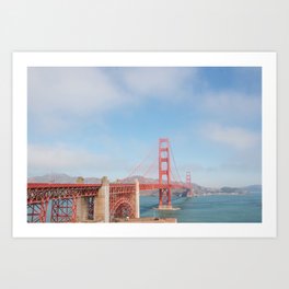 Golden gate bridge | United States travel photography | Bright and pastel colored photo print |  Art Print