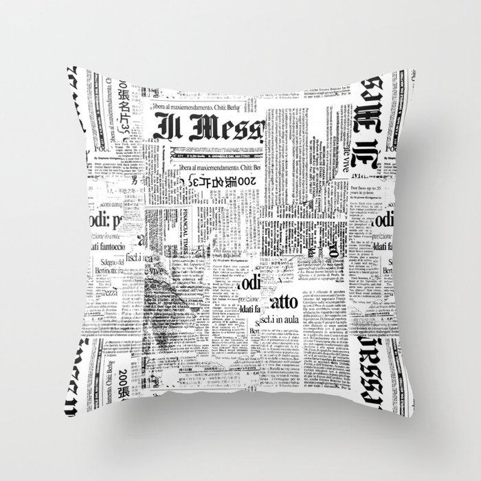 Black And White Collage Of Grunge Newspaper Fragments