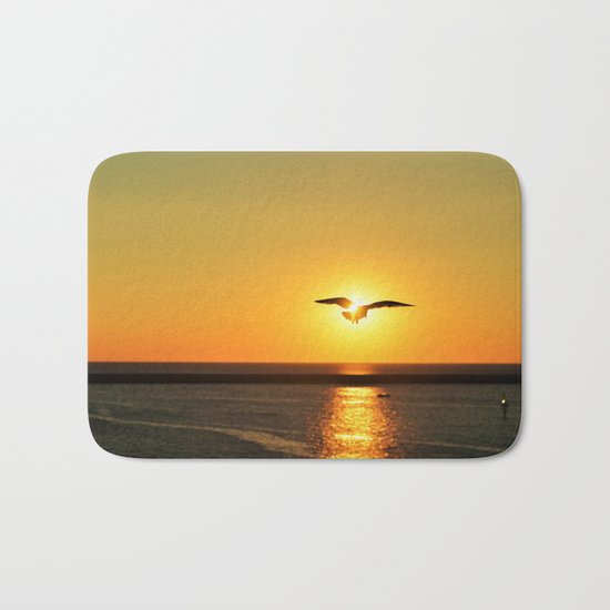 Icarus Vacationing in San Diego, California Bath Mat