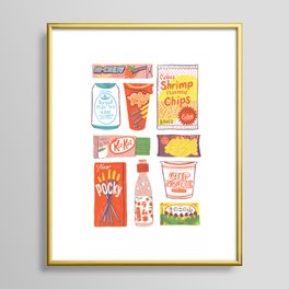 Asian Snacks Framed Art Print