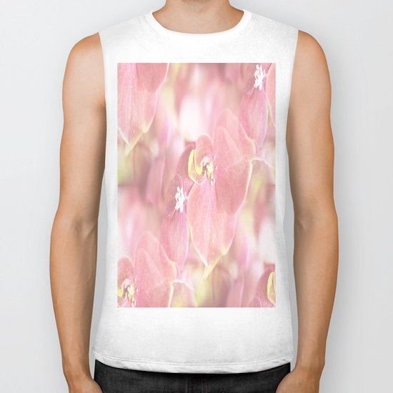 Some Soft Pink Flowers Biker Tank