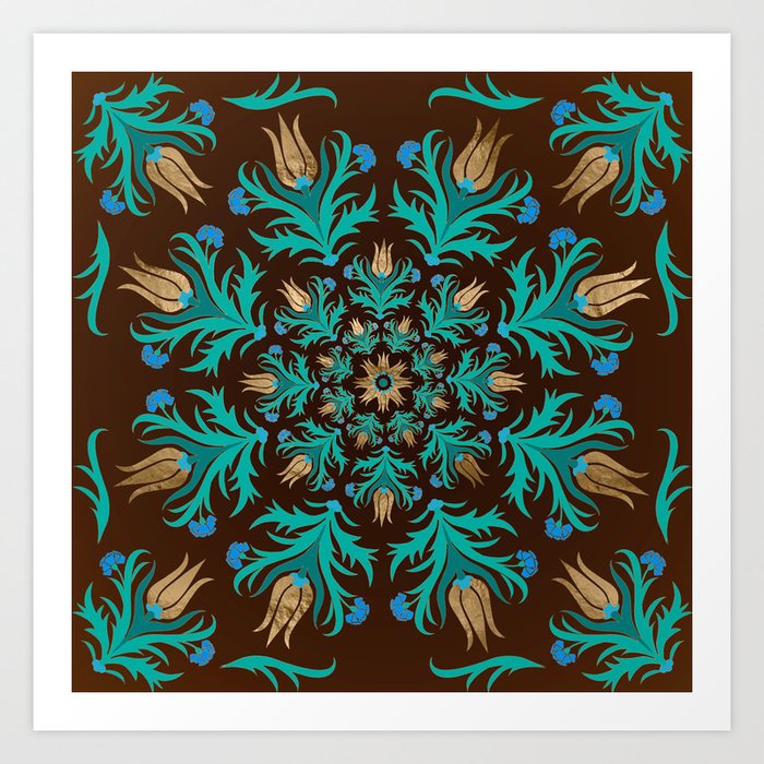 Turkish tulip - Ottoman tile 17 Art Print