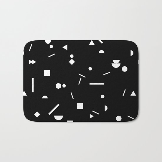 My Favorite Pattern 3 black Bath Mat