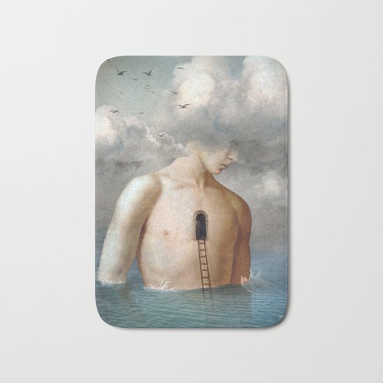 the door to the clouds Bath Mat