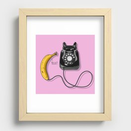 Banana Phone Pun - Vintage Telephone Recessed Framed Print