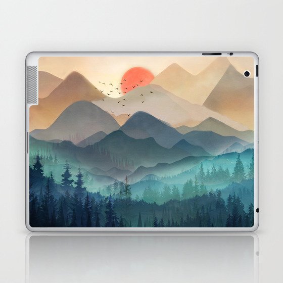 Wilderness Becomes Alive at Night Laptop & iPad Skin