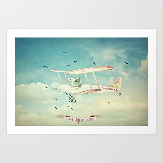 Never Stop Exploring III - THE SKY Art Print