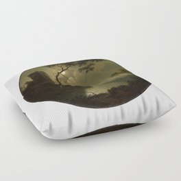Moon and Castle Floor Pillow