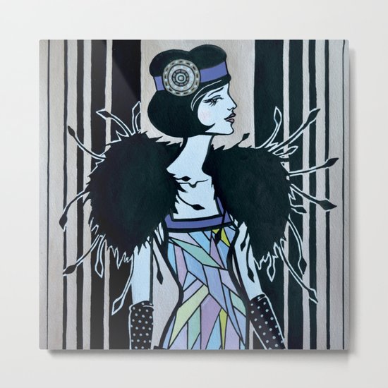 Melancholic flapper Metal Print