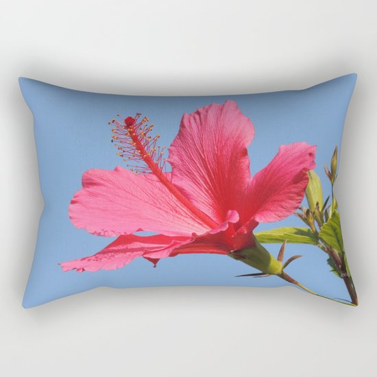 The Neighbor's Pink Hibiscus Rectangular Pillow