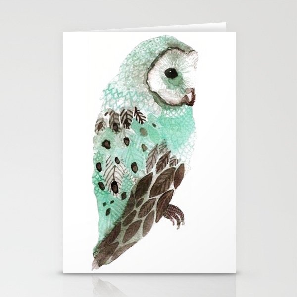 Watercolour Owl Stationery Cards