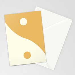 Yin Yang Yellow Stationery Card