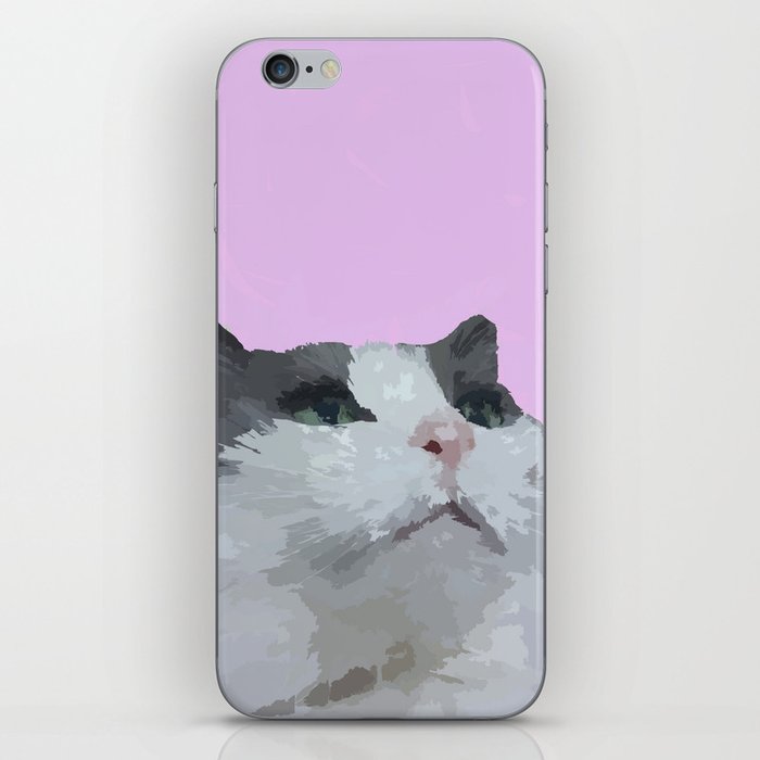 Existential cat - abstract purple iPhone Skin
