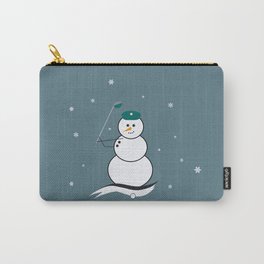 Golfing Snowman Carry-All Pouch
