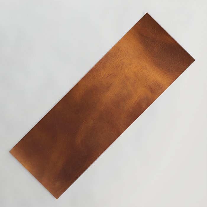 cognac suede leather ( faux  ) Yoga Mat