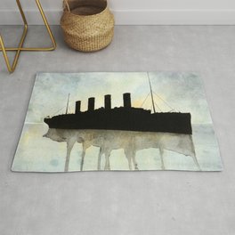 Titanic watercolour Rug
