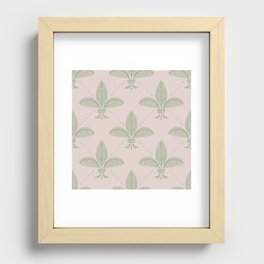 Palm de Lis . Light Blush Recessed Framed Print