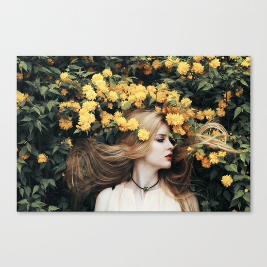 Floral girl Canvas Print