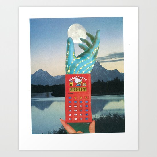 hello-sailor-kitty-moon Art Print