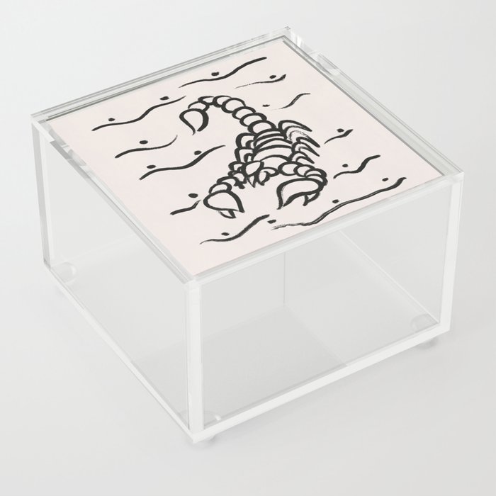 Scorpio zodiac drawing Acrylic Box