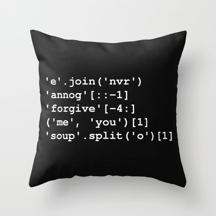 Rick Roll in Python Throw Pillow