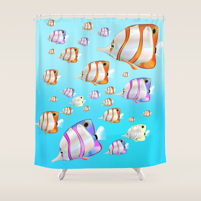Tropical Fish Shower Curtain By Nicholasgreen Society6