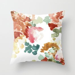 Multicolor Floral Abstract  Throw Pillow