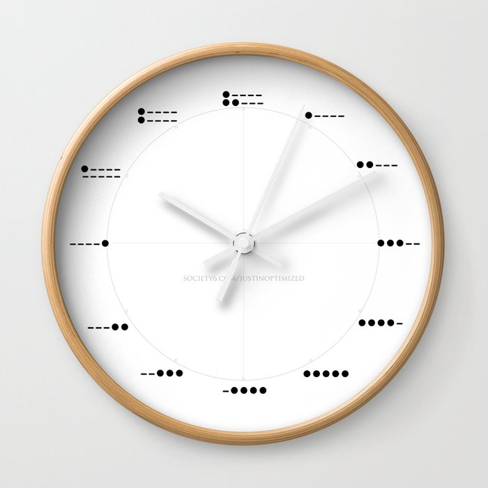 Morse Code Wall Clock Wall Clock