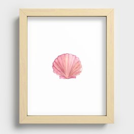 Pink Seashell Recessed Framed Print