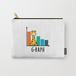 G-raph Cute Giraffe Graph Pun Carry-All Pouch