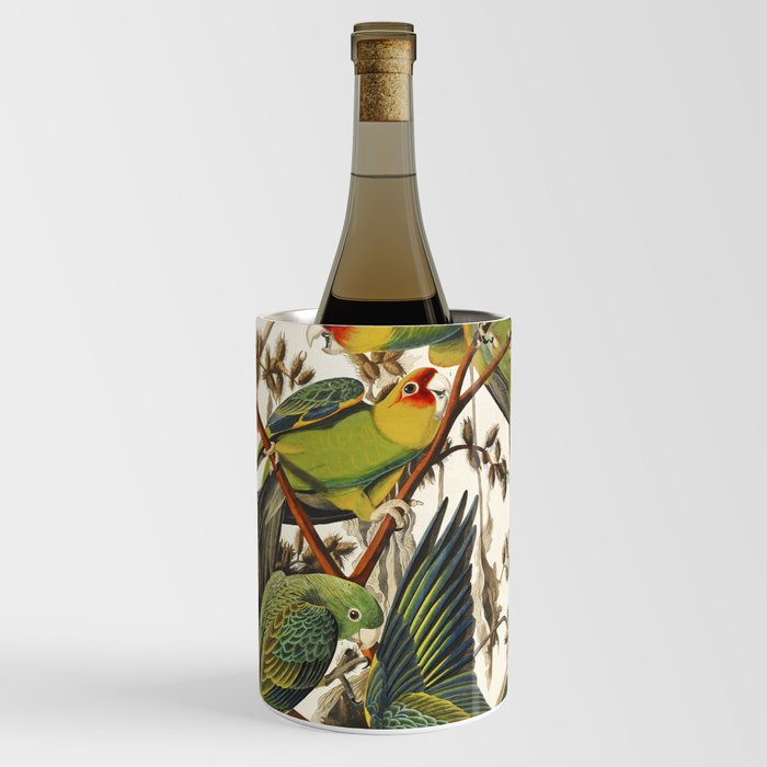 Carolina Parrot from Birds of America (1827) by John James Audubon  Wine Chiller