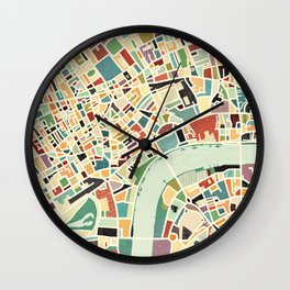 CITY OF LONDON MAP ART 01 Wall Clock