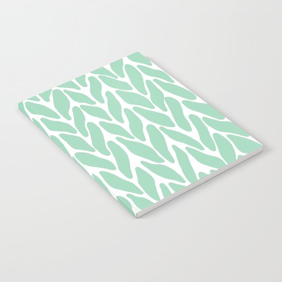 Hand Knitted Mint Notebook