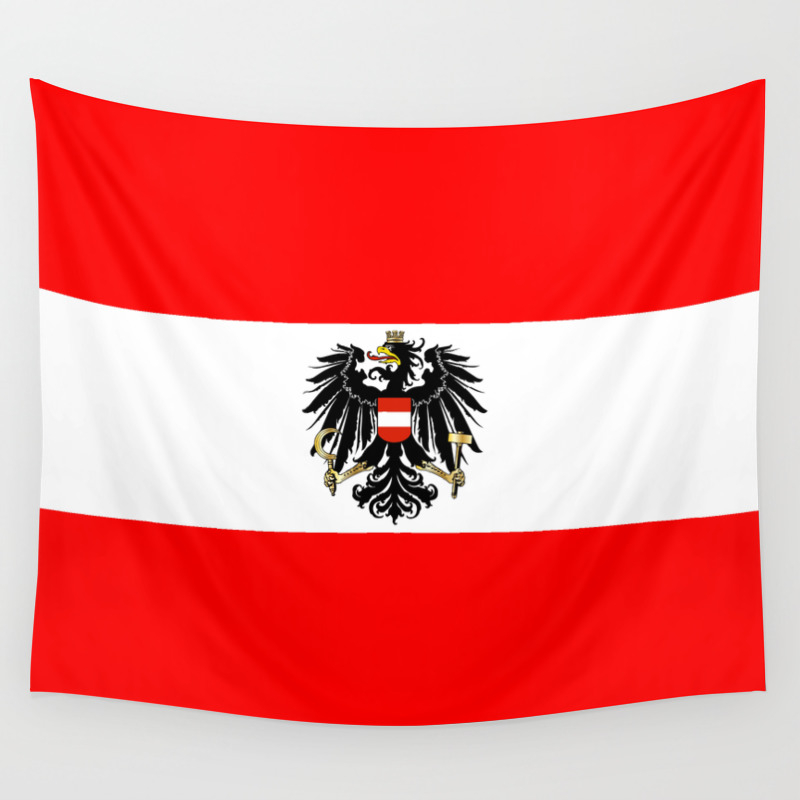 Austrian Flag And Coat Of Arms Wall Tapestry By Homestead Society6