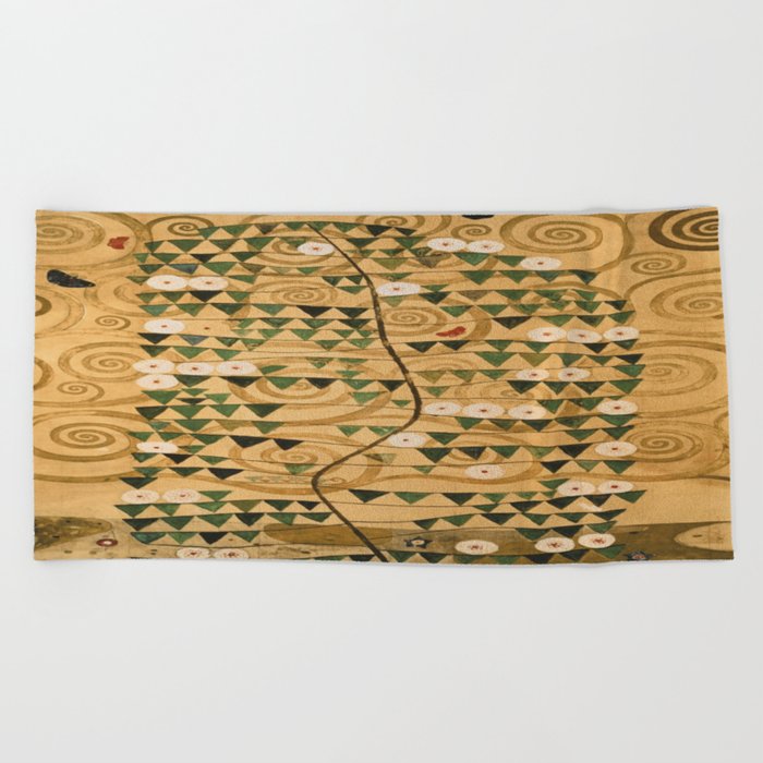 Gustav Klimt Tree of Life, Stoclet Frieze Beach Towel