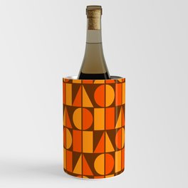 Symmetry Geometric Composition 724 Orange Yellow and Brown Wine Chiller
