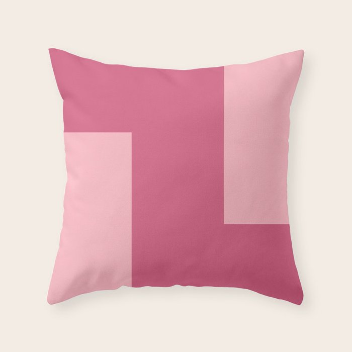 Light-Pink With Soft Blush Colored Decorative Outdoor Throw Pillow