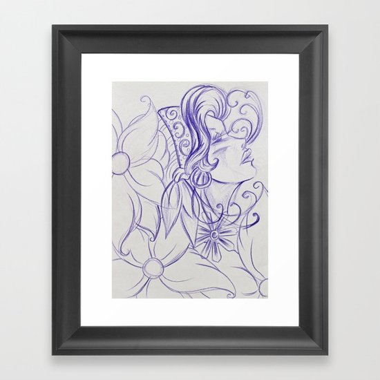 Purple Mirror Gypsy Framed Art Print