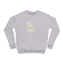 Eat Sleep Running Repeat Funny Gift Crewneck Sweatshirt