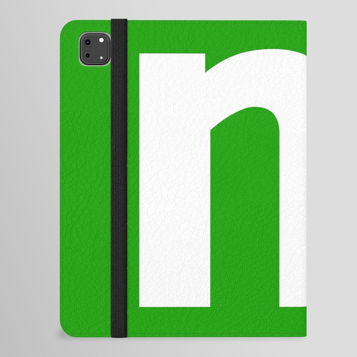 letter M (White & Green) iPad Folio Case
