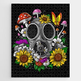 Floral Gas Mask Jigsaw Puzzle