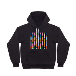Thick Squiggly Stripes (Multi on Black) Hoody