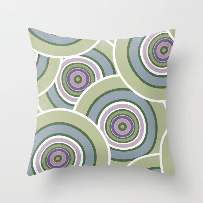 Olive Green Rings Throw Pillow By Palitraart Society6