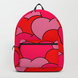 True Love - Bright Doodle Hearts  Backpack | Indie, Aesthetic, 2000S, Pop Art, Preppy, Pattern, Abstract, Bright, Graphicdesign, Illustration 