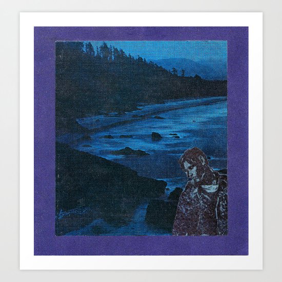Blue, blue boy Art Print