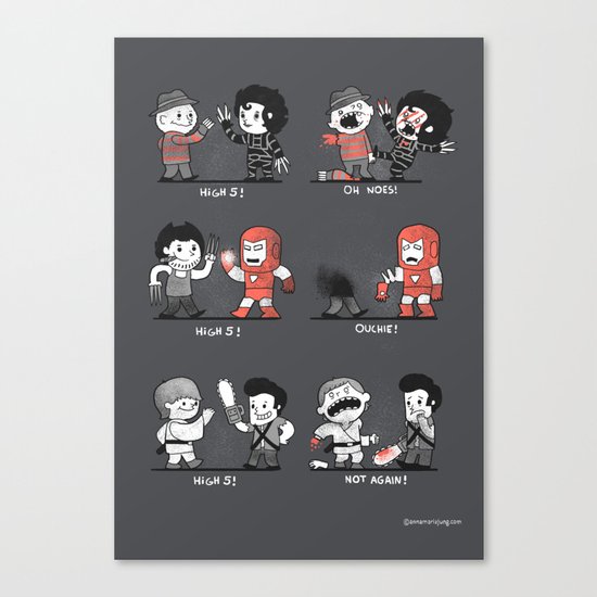 Some people shouldn't high five! Canvas Print