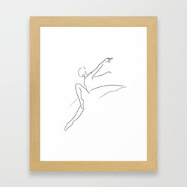 Ballerina lineart Framed Art Print