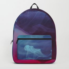 3D Blue & Pink Smoke | Abstract Liquid Sky Backpack