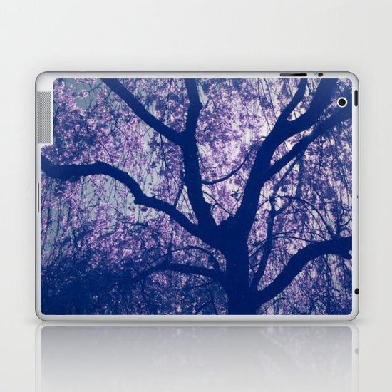 Cherry Blossom Blue Laptop & iPad Skin